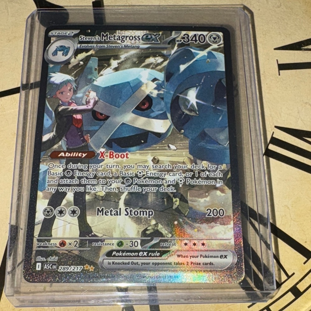 Steven's Metagross ex Pokémon Card - 289/217 full art Holo